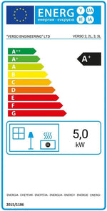 Verso 3 Kaminofen 5 kW EEK A+ BImSchV Stufe 2 EcoDesign 2022 Schwarz