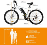 HITWAY BK15 E-Mountainbike 26 Zoll Pedelec 250W 36V12Ah Schwarz