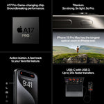 Apple iPhone 15 Pro 256 GB Generalüberholt Titan Schwarz